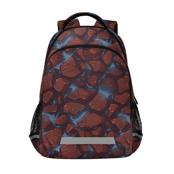 ALAZA Brown Texture Stone Backpack Elementary School Bag Bookbag Travel Rucksack