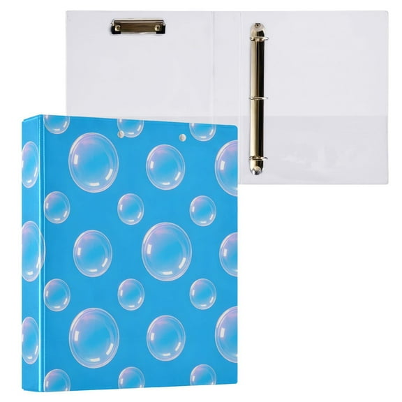 ALAZA Bubble Hardcover 3 Ring Binder 1.5" Round Rings Interior Pockets Binders Organizer 1 Pack