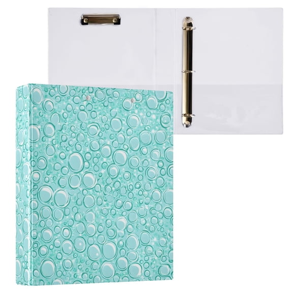 ALAZA Bubbles Marble Hardcover 3 Ring Binder 1.5" Round Rings Interior Pockets Binders Organizer 1 Pack