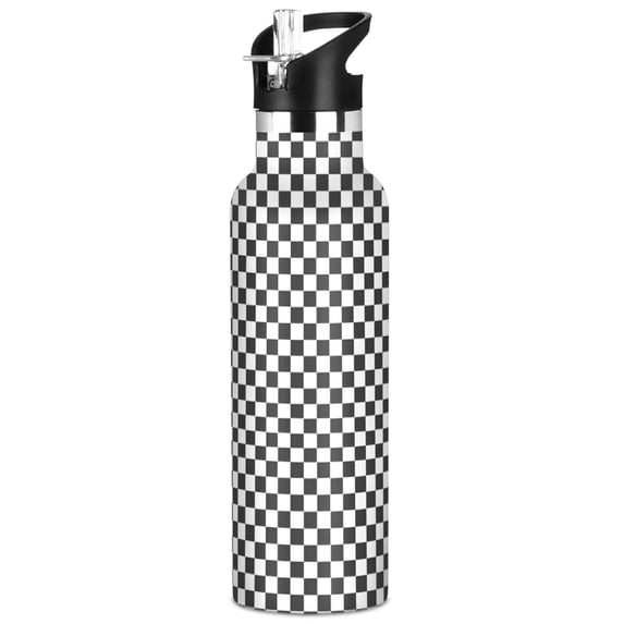 ALAZA Buffalo Checkered Pattern Stainless Steel Water Bottle Vacuum ...