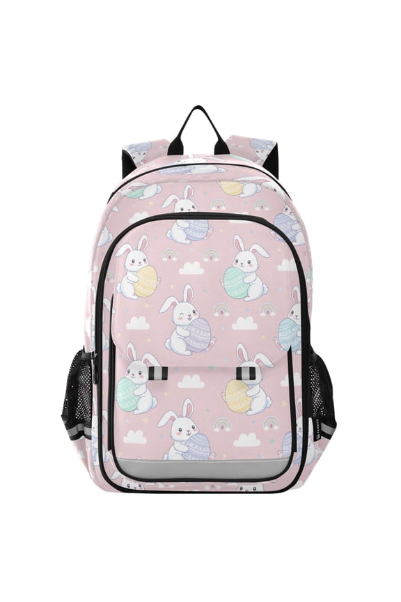 Bunny Eggs Rabbit School Laptop Backpack Travel Bag Casual Student Bookbag Rucksack