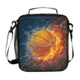 thumbnail image 1 of ALAZA Burning Basketball Kids Lunch Box Insulated Lunch Bag Thermal Cooler Tote, 1 of 6