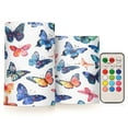 thumbnail image 1 of ALAZA Butterflies 2 PCs LED Flickering Flameless Candles with Remote Timer Battery Operated Candle, 1 of 7