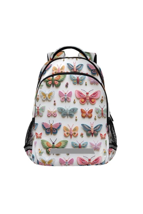 Butterflies Backpack Elementary School Bag Bookbag Travel Rucksack