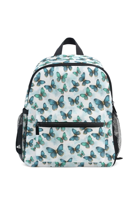 Butterflies Pattern School Backpack Student Bookbag Mini Bag