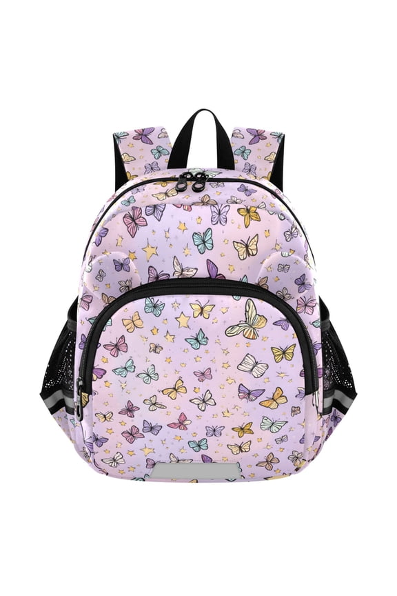 Butterflies Pink Print Mini Backpack School Bookbag Age 3-7 Medium