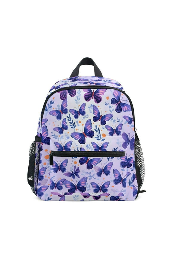 Butterflies in Purple School Backpack Small Bookbag Mini Bags