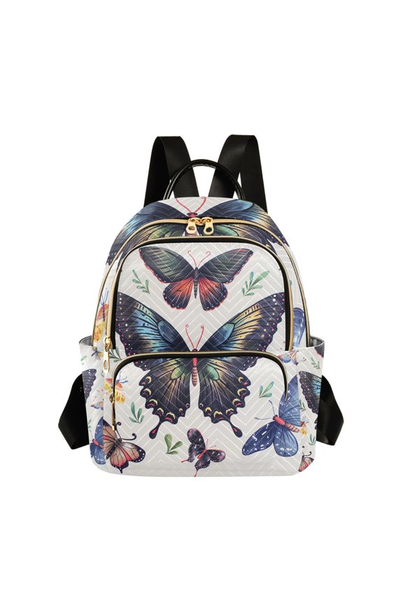 Butterfly Flying Womens Travel Laptop Backpack Large Daypack Ladies Shoulder Bags S