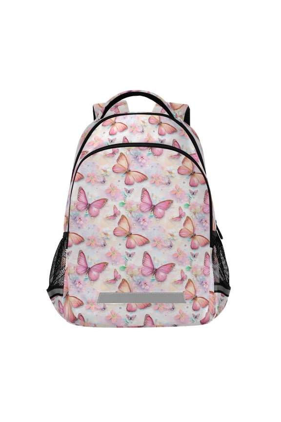 Butterfly Paint Backpack Elementary School Bag Bookbag Travel Rucksack