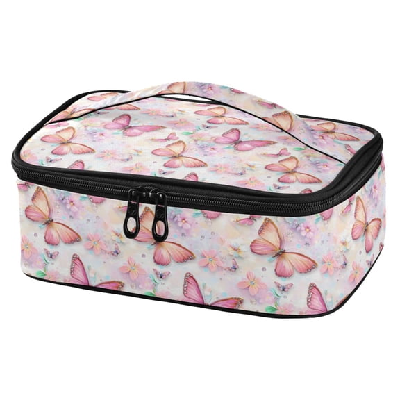 ALAZA Butterfly Paint Lunch Box Insulated Cooler Tote Bag Reusable School Picnic Travel Office