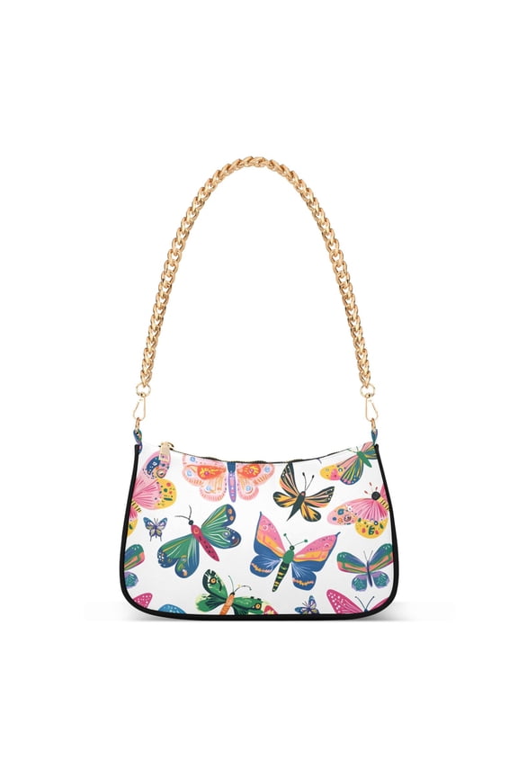 Butterfly Pattern Women's Chain Shoulder Bag Hobo Handbag Tote Crossbody Purse