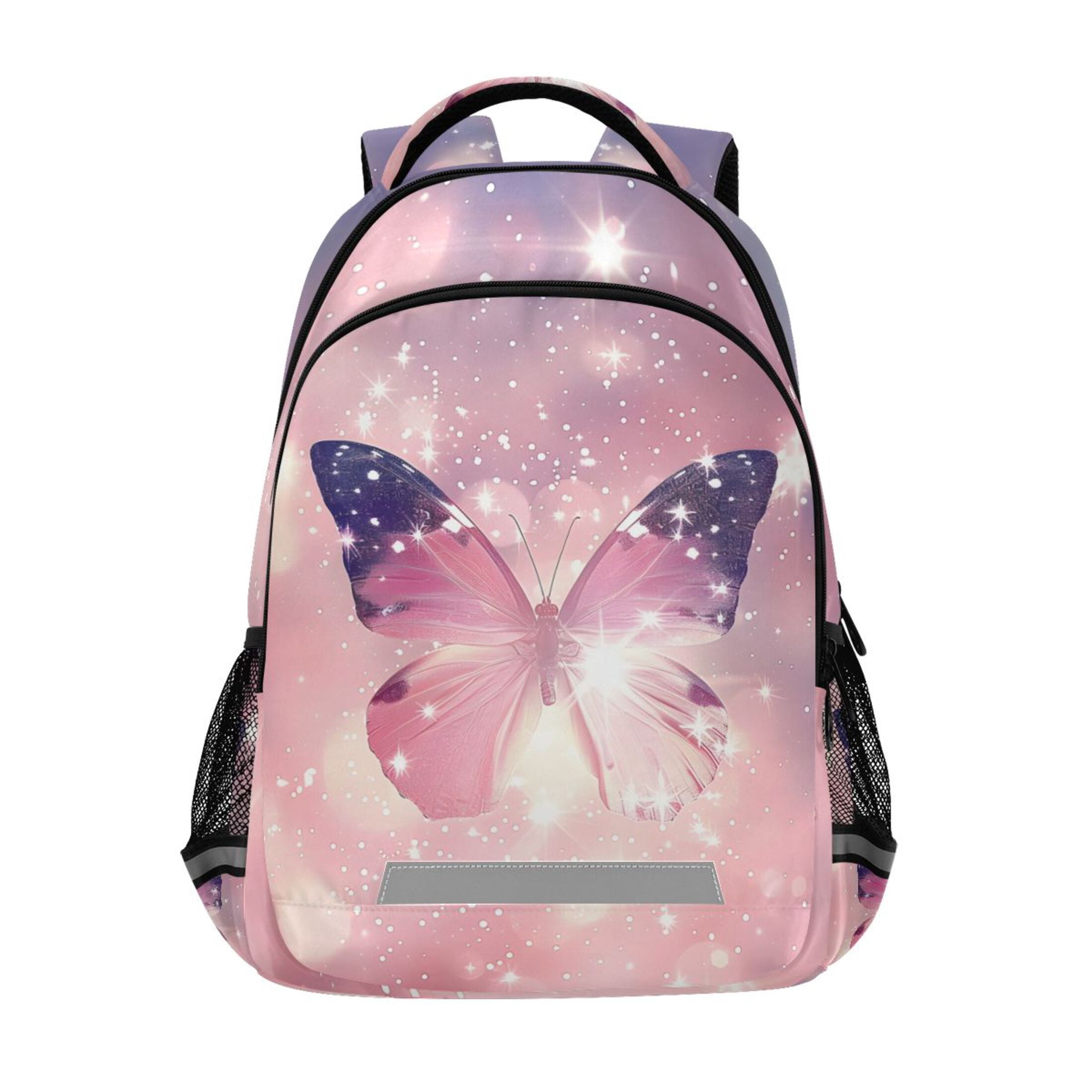 Butterfly Raffines Rucksack ALAZA Butterfly on Starry Sky Backpack Elementary School Bag Bookbag ...
