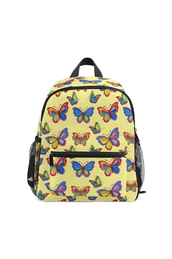 Butterfly on Yellow School Backpack Small Bookbag Mini Bags