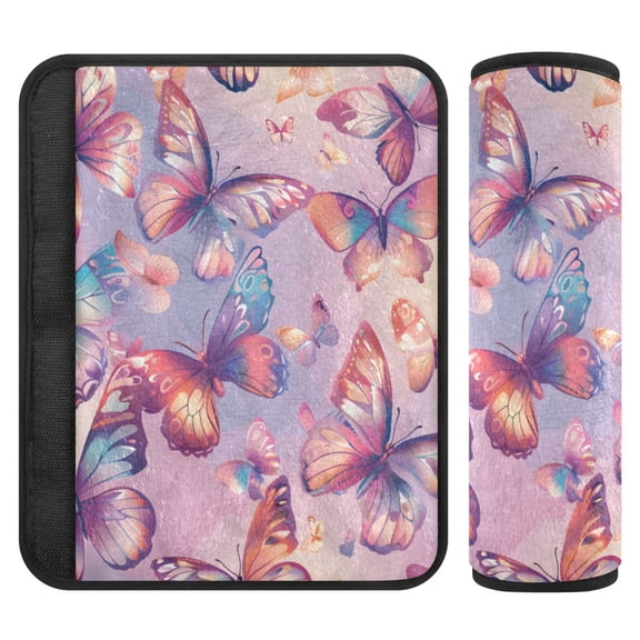ALAZA Butterfly with Gradient Car Seat Belt Adjuster Neck Covers Shoulder Cushions Pads S
