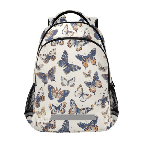 ALAZA Butterflys Blue Backpack Elementary School Bag Bookbag Travel Rucksack