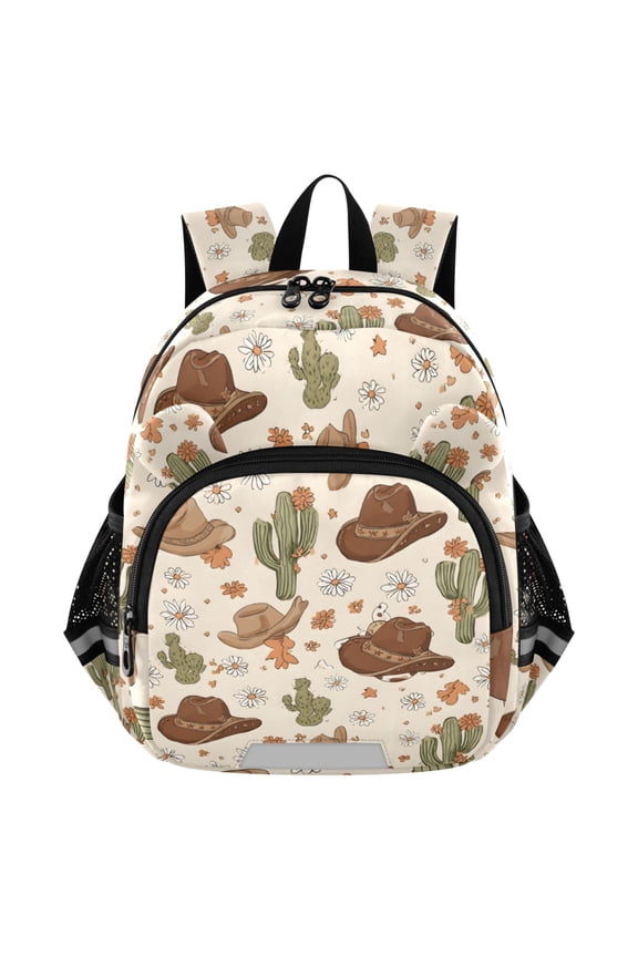 Cactus Cowboy Hat Mini Backpack School Bookbag Age 3-7 Medium