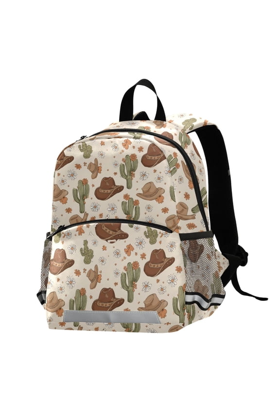 Cactus Cowboy Hat School Backpack Elementary Student Bookbag