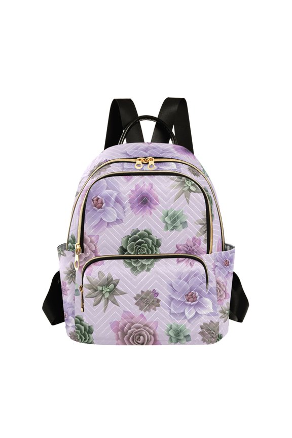 Cactus Succulent Womens Travel Laptop Backpack Large Daypack Ladies Shoulder Bags S