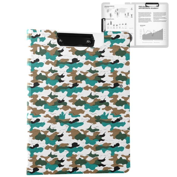 ALAZA Camouflage Green-c2 A4 Foldable Clipboard 360 Degree Folder Binder