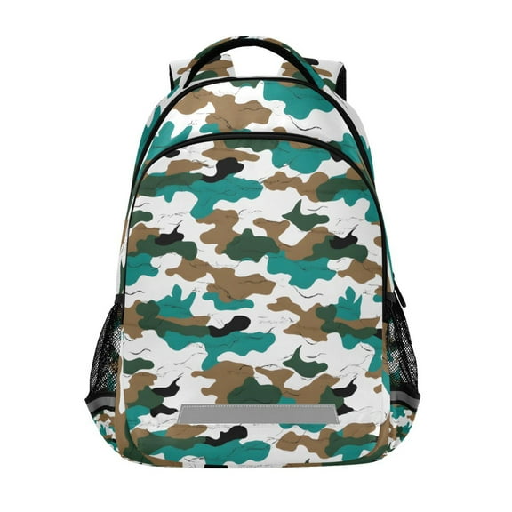 ALAZA Camouflage Green-c2 Backpack Elementary School Bag Bookbag Travel Rucksack