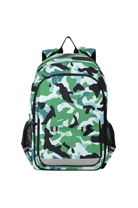 Camouflage Green-c3 Laptop Backpack Purse Travel Bag Casual School Bookbag Rucksack for Women Men