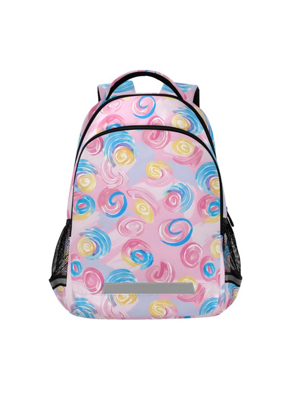 Candy Pastel Backpack Elementary School Bag Bookbag Travel Rucksack