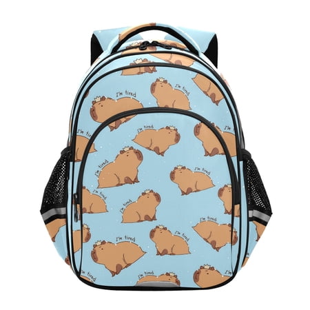 ALAZA Capybara Animals School Backpack Elementary Bag Bookbag Travel Rucksack