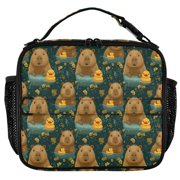 ALAZA Capybara Cute Ducks Insulated Lunch Box Lunch Bag Cooler Tote with Shoulder Strap