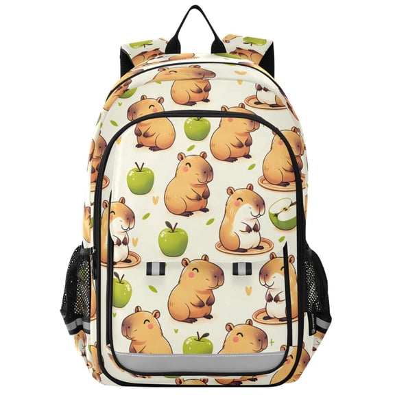 ALAZA Capybara Green Apples School Laptop Backpack Travel Bag Casual Student Bookbag Rucksack
