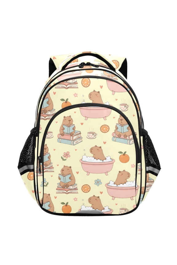 Capybara Life School Backpack Elementary Bag Student Bookbag Travel Rucksack