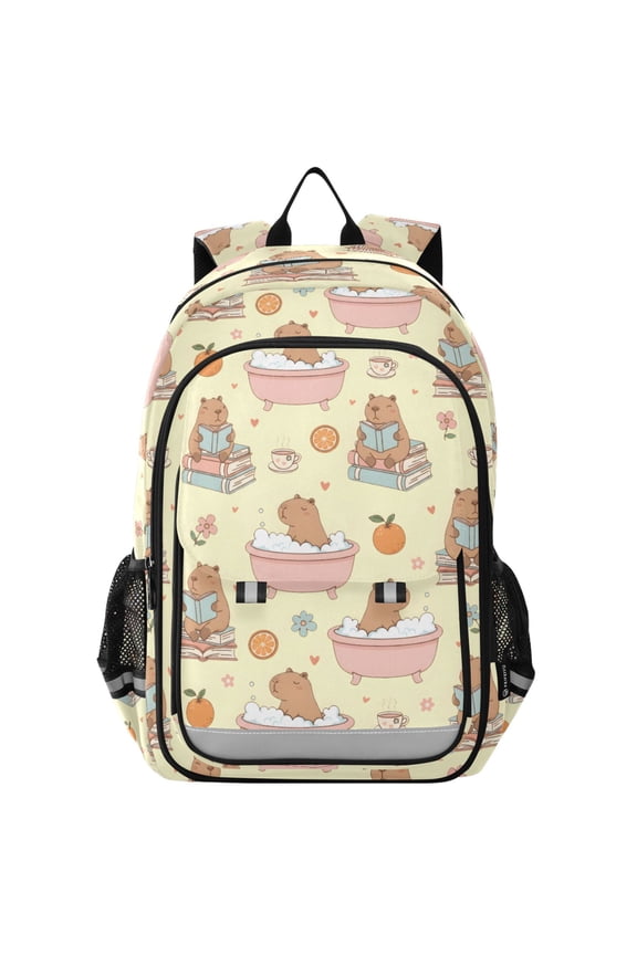 Capybara Life School Laptop Backpack Travel Bag Casual Student Bookbag Rucksack