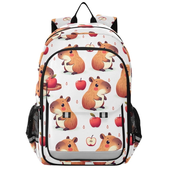 ALAZA Capybara Red Apples School Laptop Backpack Travel Bag Casual Student Bookbag Rucksack