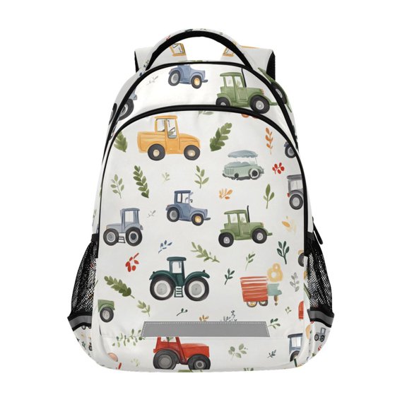 ALAZA Car Cartoon Backpack Elementary School Bag Bookbag Travel Rucksack
