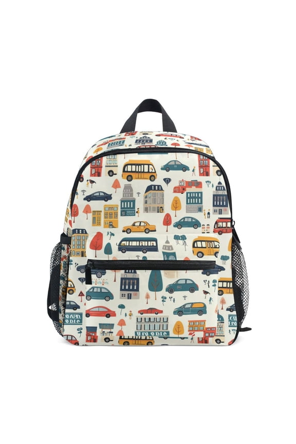 Car Cartoon Vehicle School Backpack Small Bookbag Mini Bags