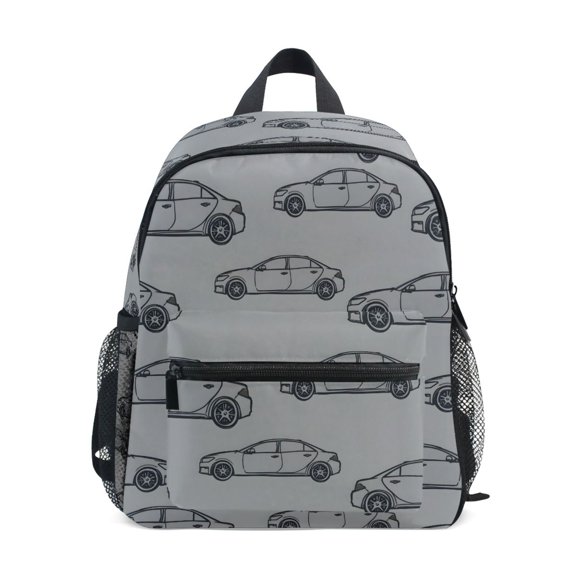 ALAZA Car Vintage Gray School Backpack Small Bookbag Mini Bags