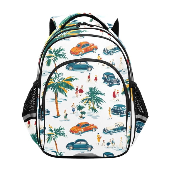 ALAZA Cars Tree School Backpack Elementary Bag Bookbag Travel Rucksack