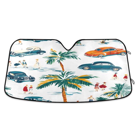 ALAZA Cars Tree Windshield Sun Shade Car Foldable Sun Visor Block UV Rays Protector 53"x23.5"