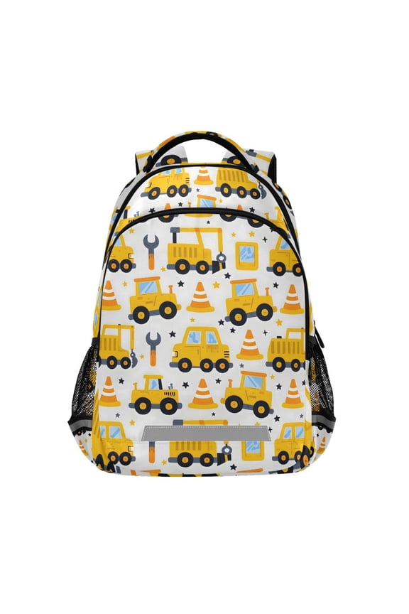Carton Engineering Trucks Backpack Elementary School Bag Bookbag Travel Rucksack