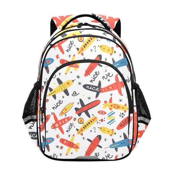ALAZA Cartoon Aircrafts School Backpack Elementary Bag Bookbag Travel Rucksack