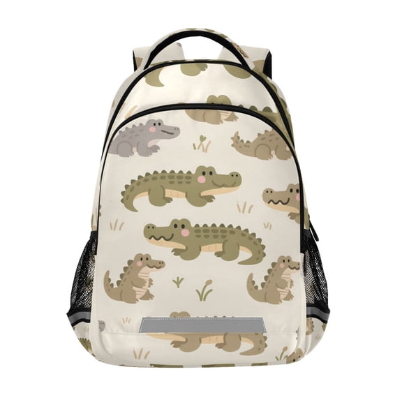 ALAZA Cartoon Alligators Backpack Elementary School Bag Bookbag Travel Rucksack
