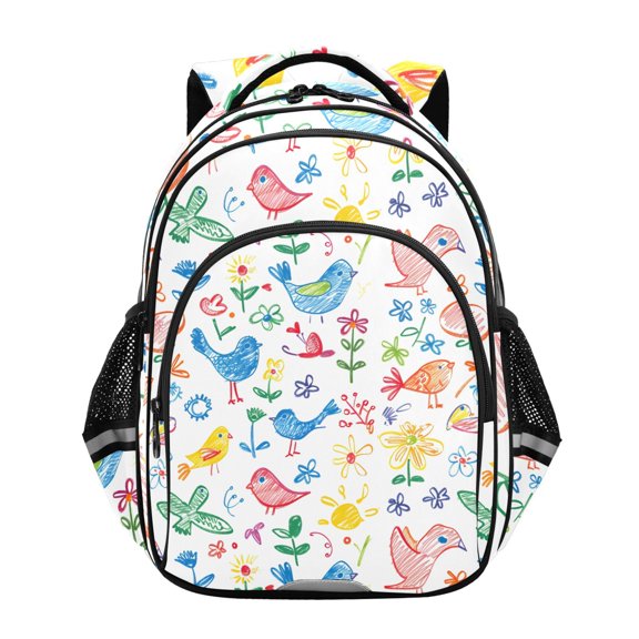ALAZA Cartoon Animal Birds School Backpack Elementary Bag Bookbag Travel Rucksack