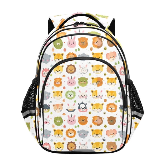 ALAZA Cartoon Animals Cats Lions School Backpack Elementary Bag Bookbag Travel Rucksack