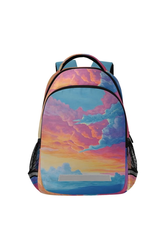 Cartoon Art Sky Backpack Elementary School Bag Bookbag Travel Rucksack