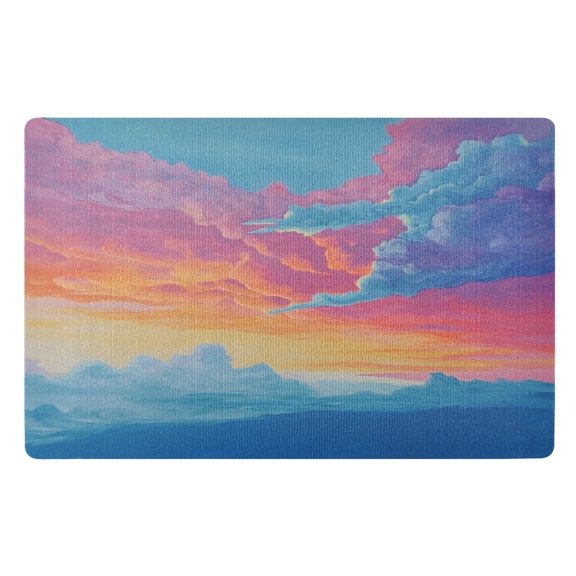 ALAZA Cartoon Art Sky Door Mat Outdoor Indoor Entrance Low Profile Floor Rugs 32"x20"