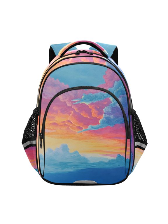 Cartoon Art Sky School Backpack Elementary Bag Bookbag Travel Rucksack