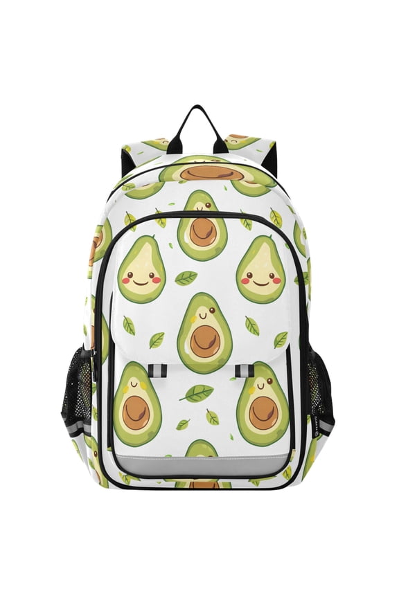 Cartoon Avocado Laptop Backpack Purse Travel Bag Casual School Bookbag Rucksack for Women Men