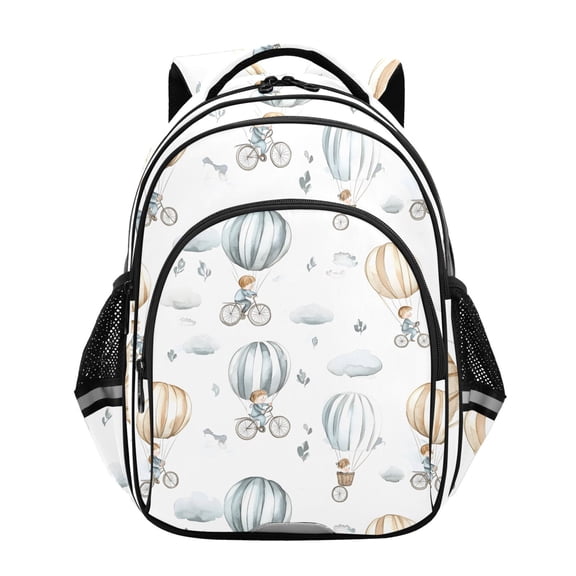 ALAZA Cartoon Balloon Bicycles School Backpack Elementary Bag Bookbag Travel Rucksack