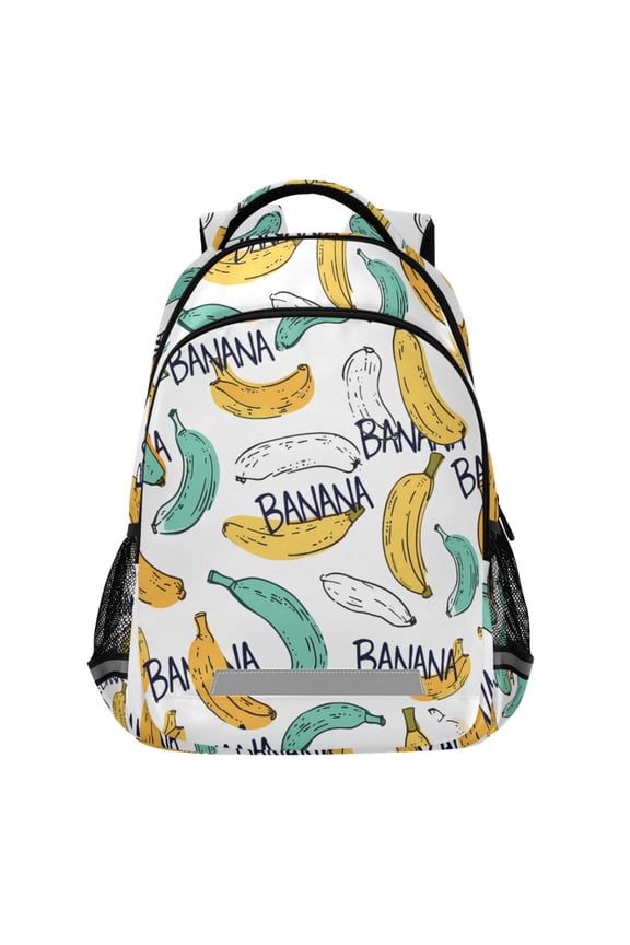 Cartoon Bananas Pattern Backpack Elementary School Bags Student Bookbag Travel Rucksack