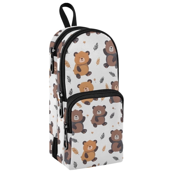 ALAZA Cartoon Bear Pencil Case Pen Pouch Stationery Organizer Bag