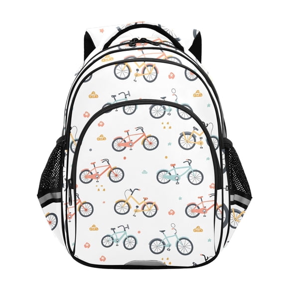 ALAZA Cartoon Bike School Backpack Elementary Bag Bookbag Travel Rucksack